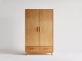 Armoire - bois massif - 108x57x194 cm - chêne naturel - style nordique moderne