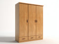 Armoire - bois - 172x61x203 cm - chêne clair - style contemporain