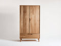 Armoire - bois massif - 94x55x190 cm - chêne naturel - style scandinave contemporain