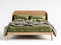 Lit double - Bois - 208x176x94 cm - Bois naturel - Style scandinave