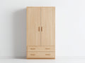 Armoire - bois - 112x58x201 cm - chêne clair - style contemporain épuré