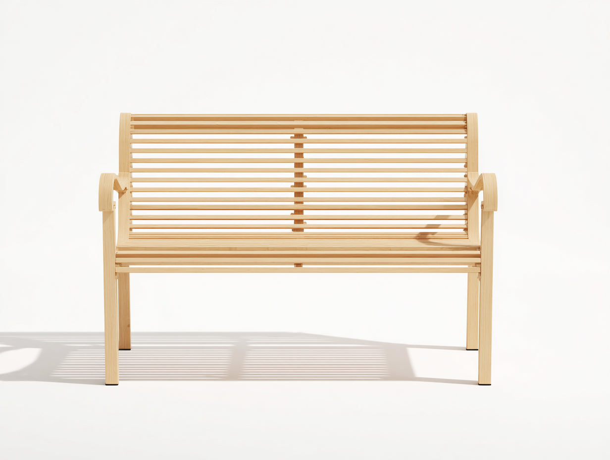 Banc de jardin - Bois - 152x60x89 cm - Bois clair - Moderne