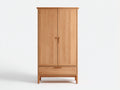 Armoire - bois massif - 98x55x196 cm - chêne naturel - style nordique élégant