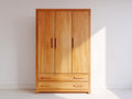 Armoire - bois - 138x56x192 cm - chêne clair - contemporain