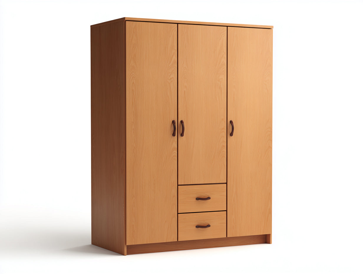 Armoire - bois - 160x60x198 cm - chêne clair - moderne minimaliste