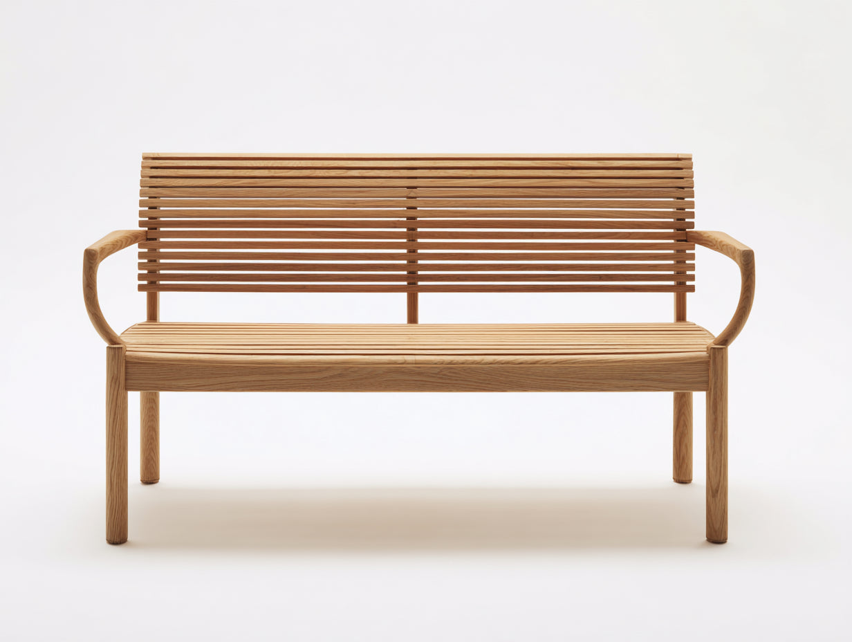 Banc de jardin - Bois - 170x58x83 cm - Naturel - Contemporain