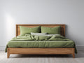 Lit double-Bois-212x172x96 cm-Bois naturel-Style contemporain