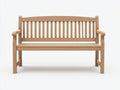 Banc de jardin - Bois massif - 155x58x88 cm - Bois clair - Dossier à barreaux verticaux