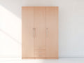 Armoire - bois - 158x60x205 cm - chêne clair - style contemporain fonctionnel