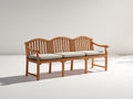 Banc de jardin - Bois-Tissu - 185x65x94 cm - Brun naturel-Beige - Classique
